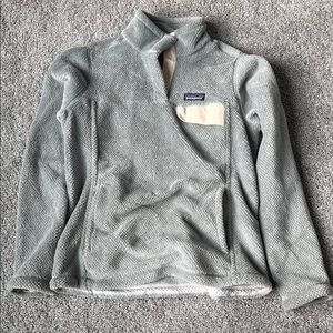 Patagonia Gray Cowl Neck Sweater with Turtleneck Design